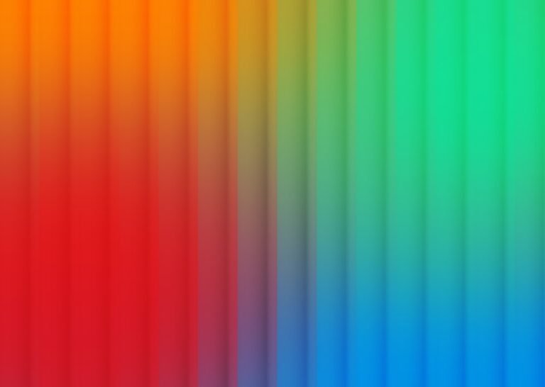 Abstract gradient color palette transitioning through warm and cool tones