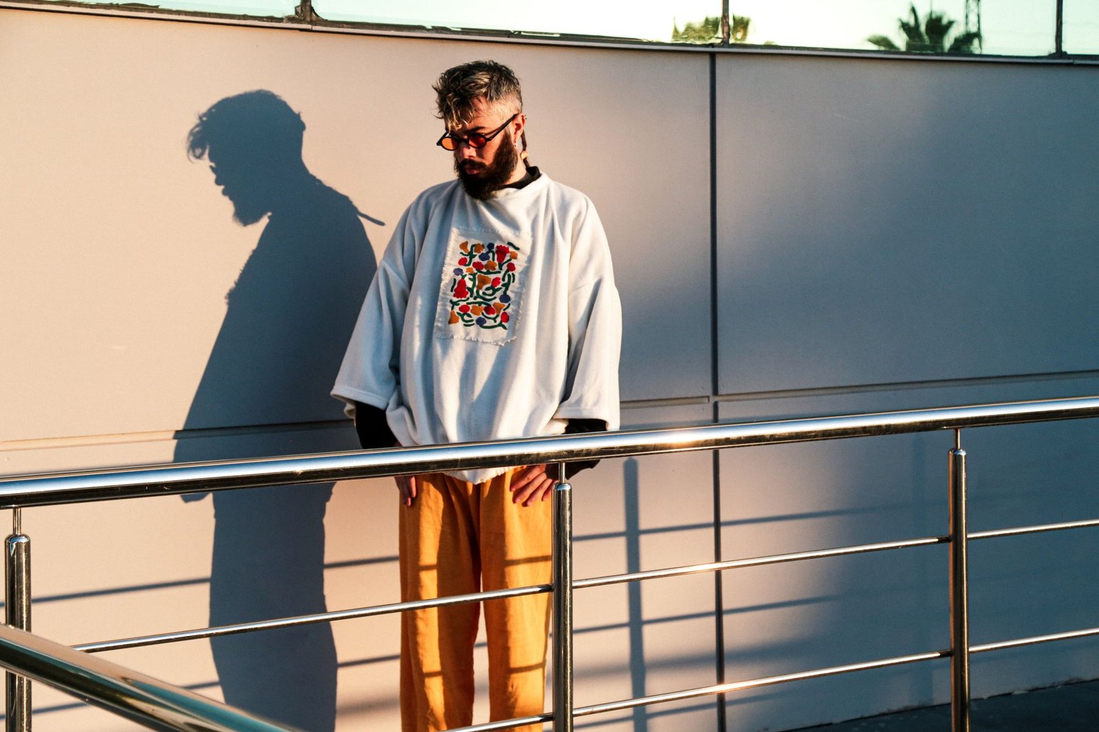 Gradient aesthetic fashion outfit in sunset palette