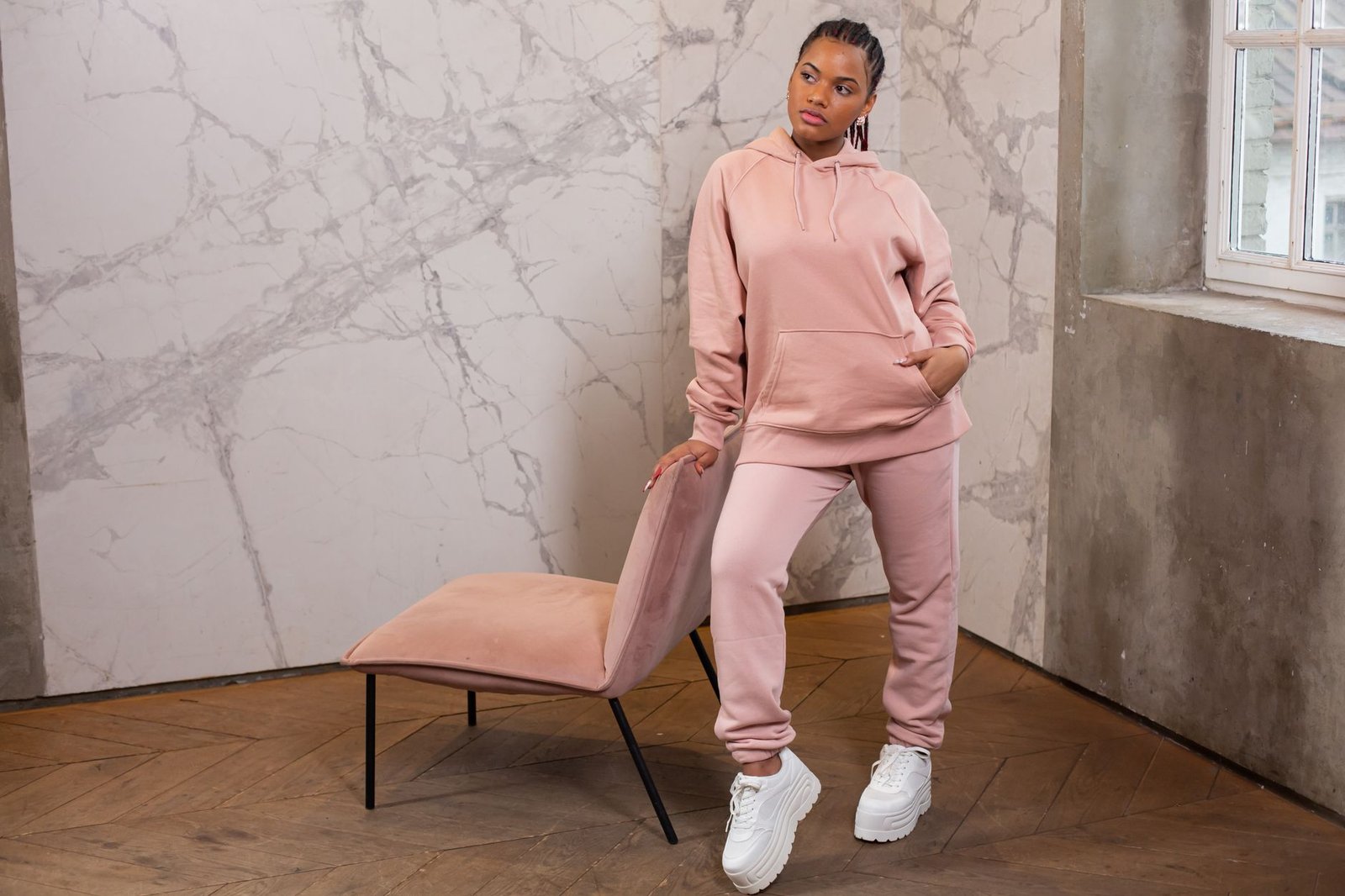 Matching tracksuit women fashion sporty casual outfit