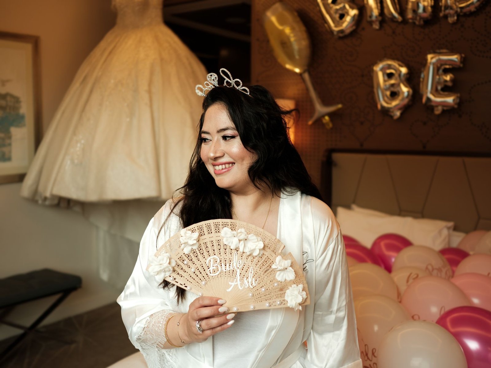 Hen party bride to be white mini dress bridal accessories