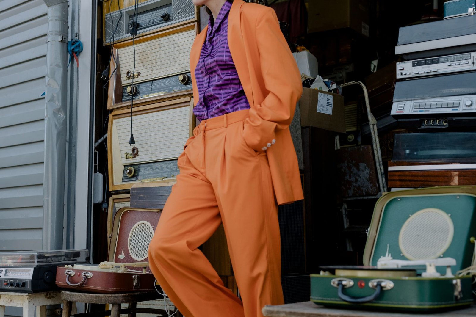 Saturated colorful maximalist fashion outfit