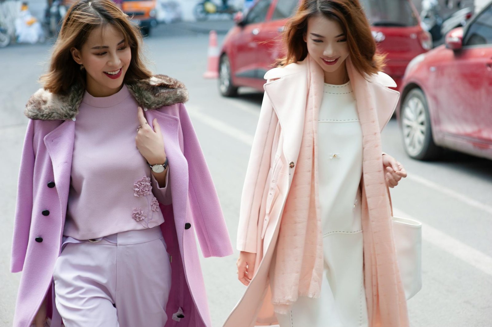 Fashion week attendee bold coat outfit