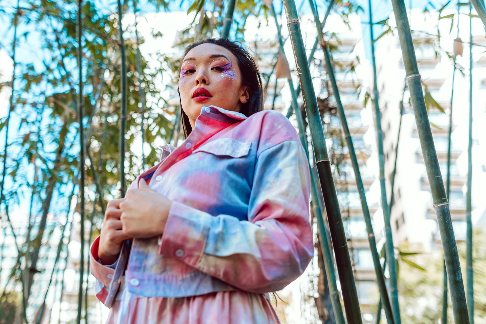 Matching tie-dye co-ord set in sunset colours