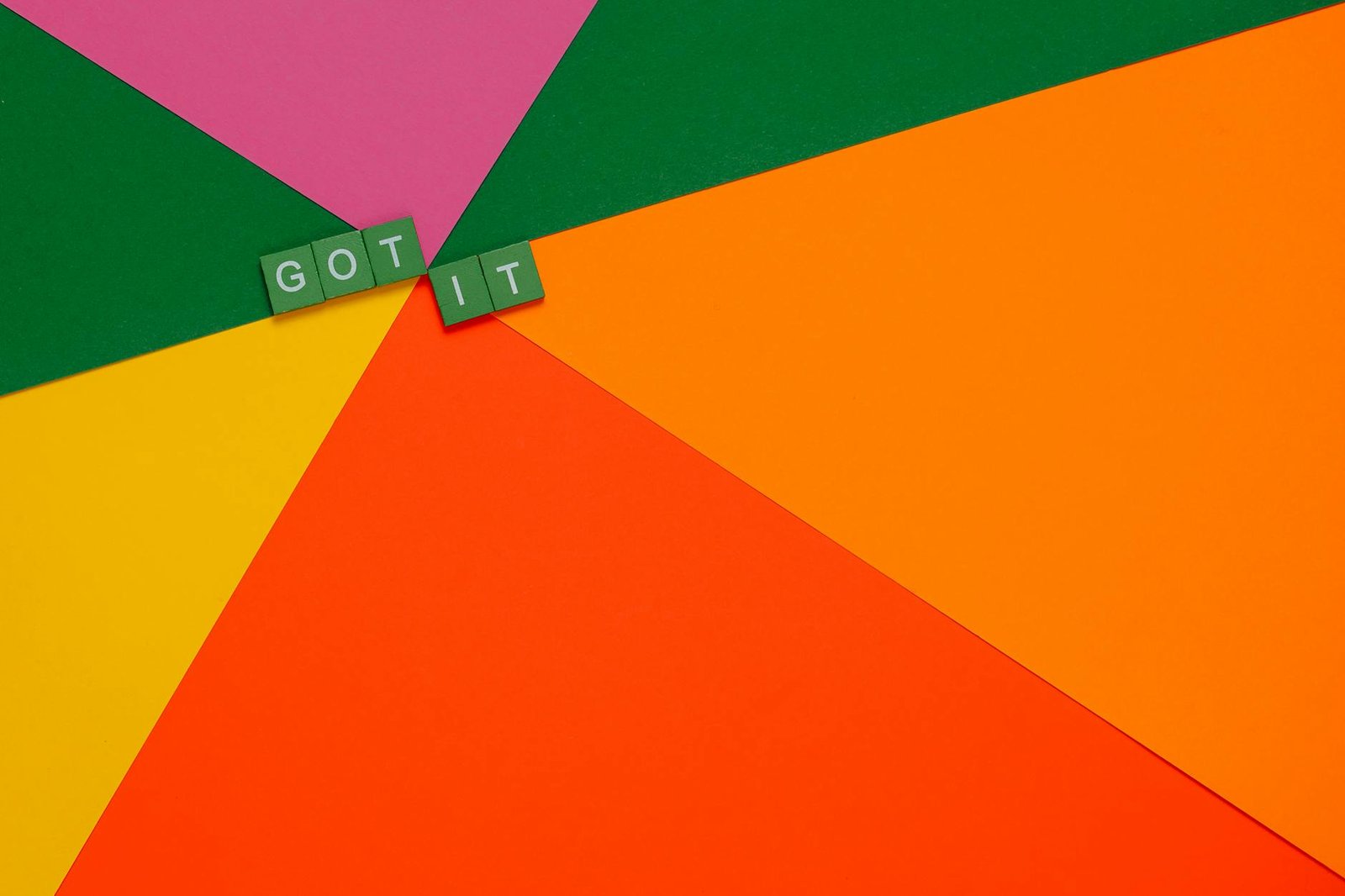 Brand identity with gradient color transitions in typography