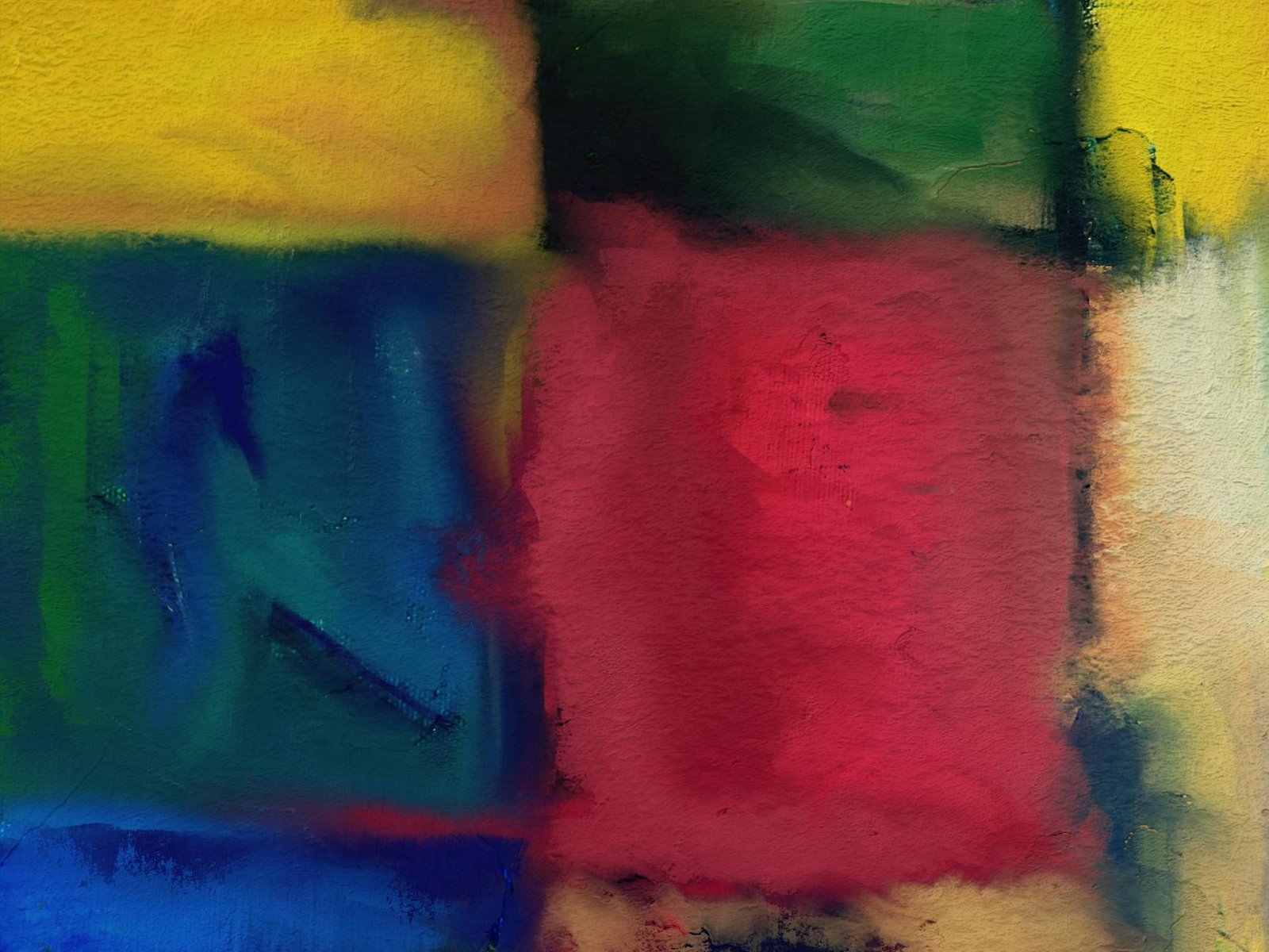 Colour field abstract painting as room focal point