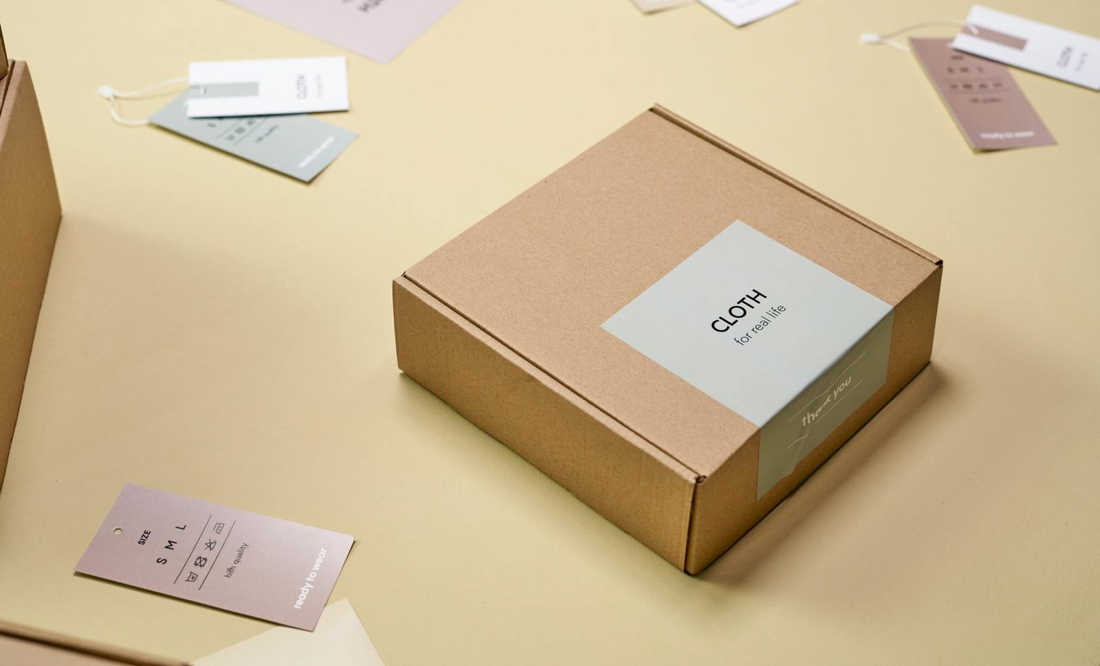 Fashion brand clothing label and packaging design