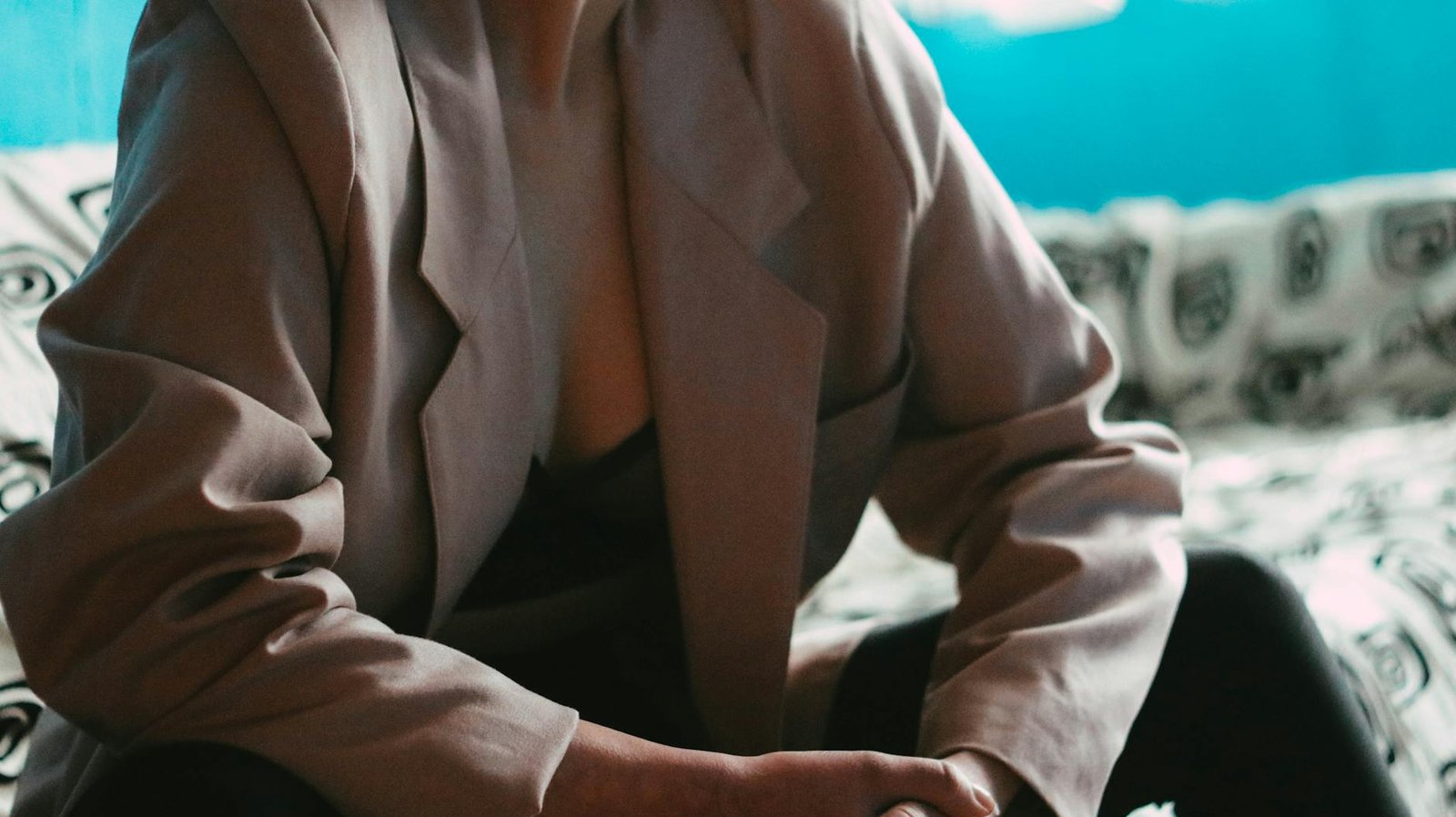 Bodysuit with blazer smart casual outfit fashion
