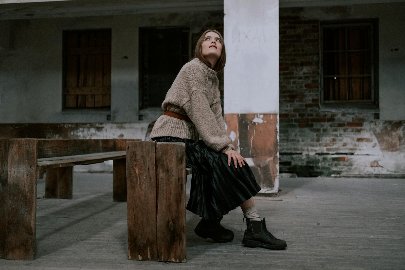 Cargo skirt and boots styled up fashion