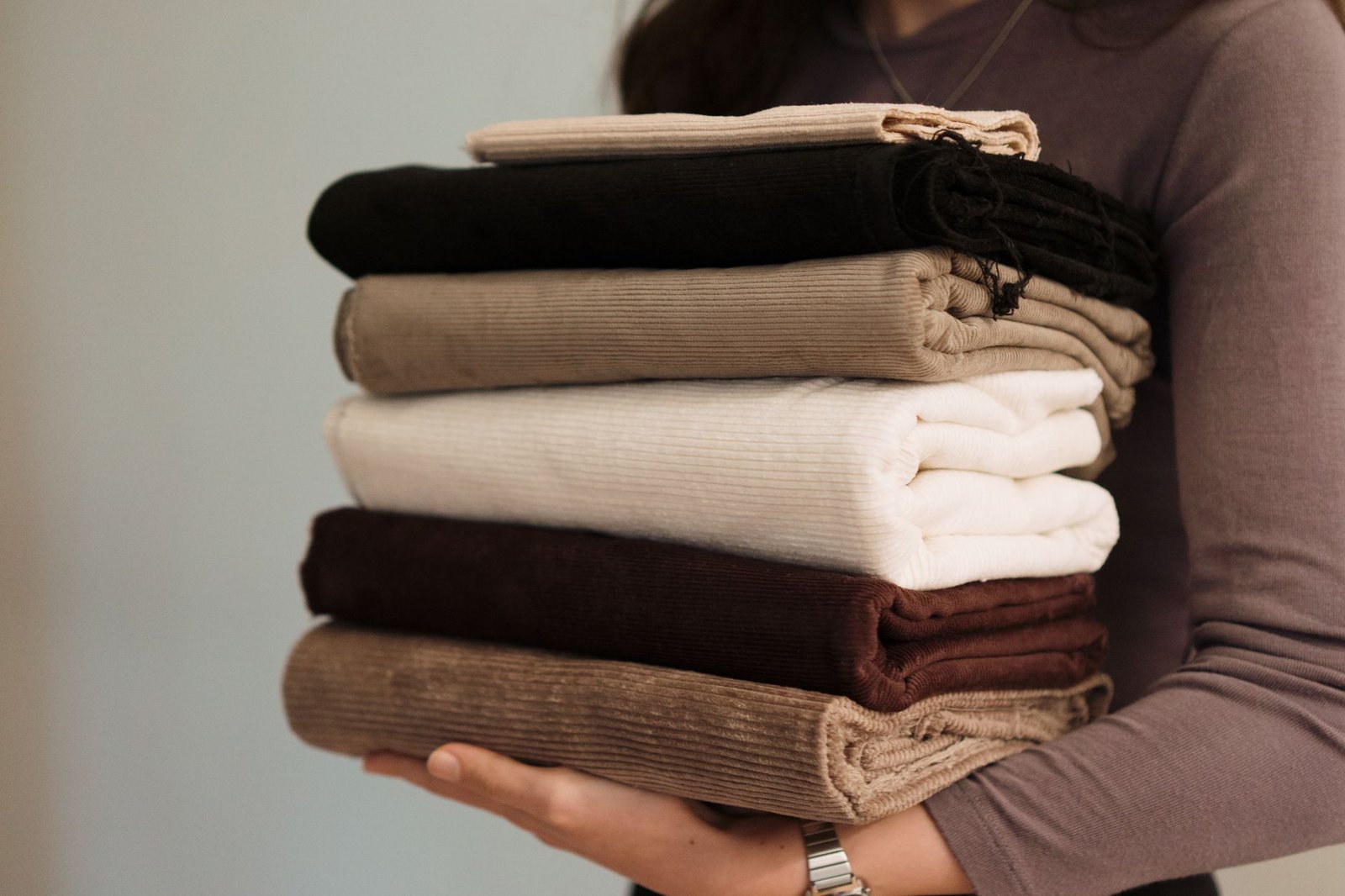 Corduroy trousers knitwear texture fashion autumn outfit
