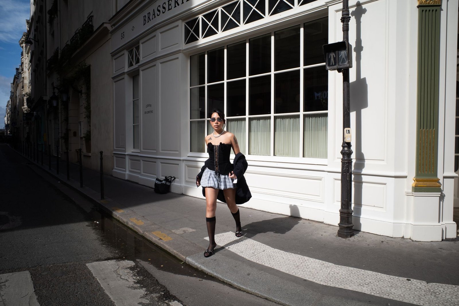 Corset top and midi skirt evening outfit