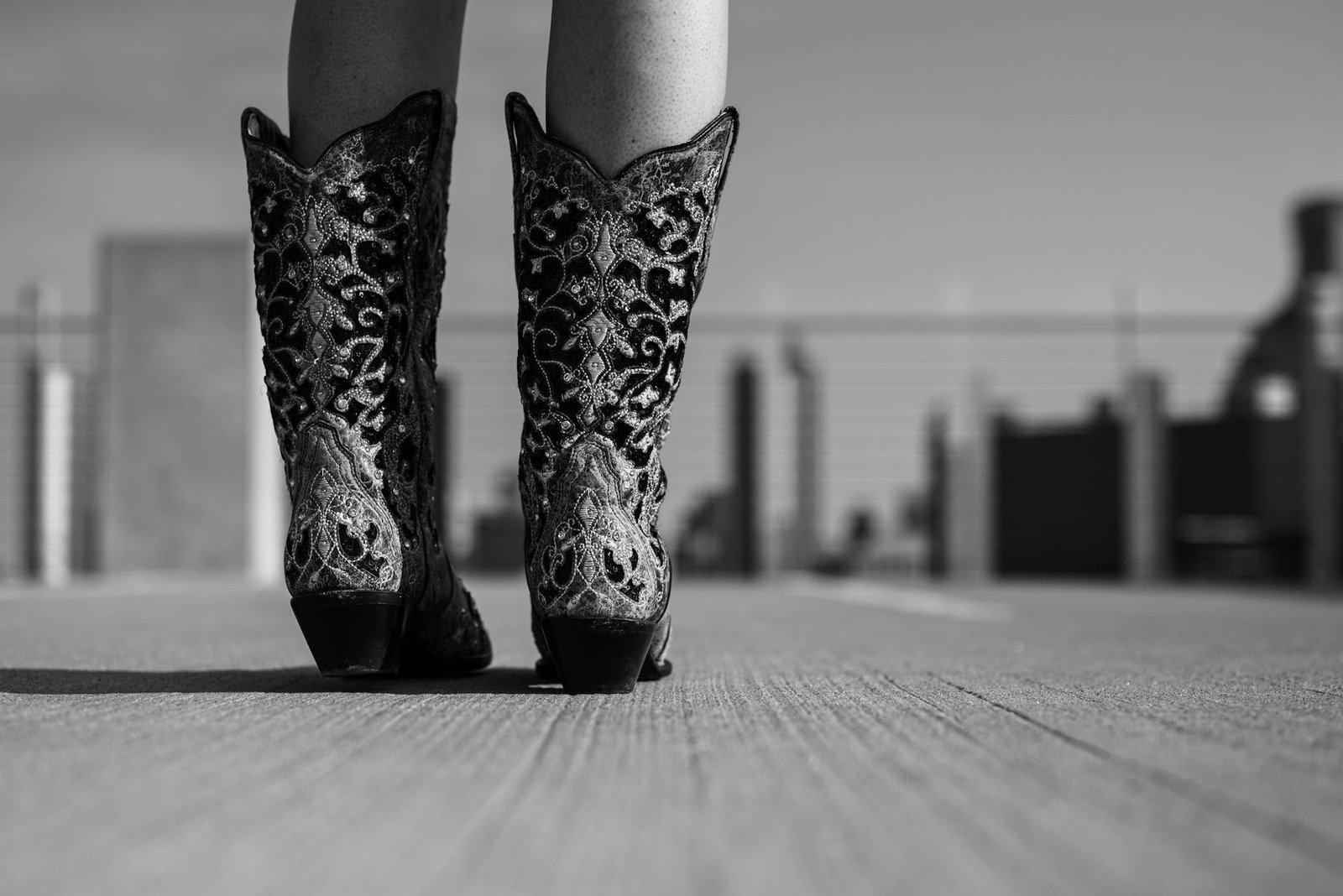 Embroidered cowboy boots fashion women statement outfit