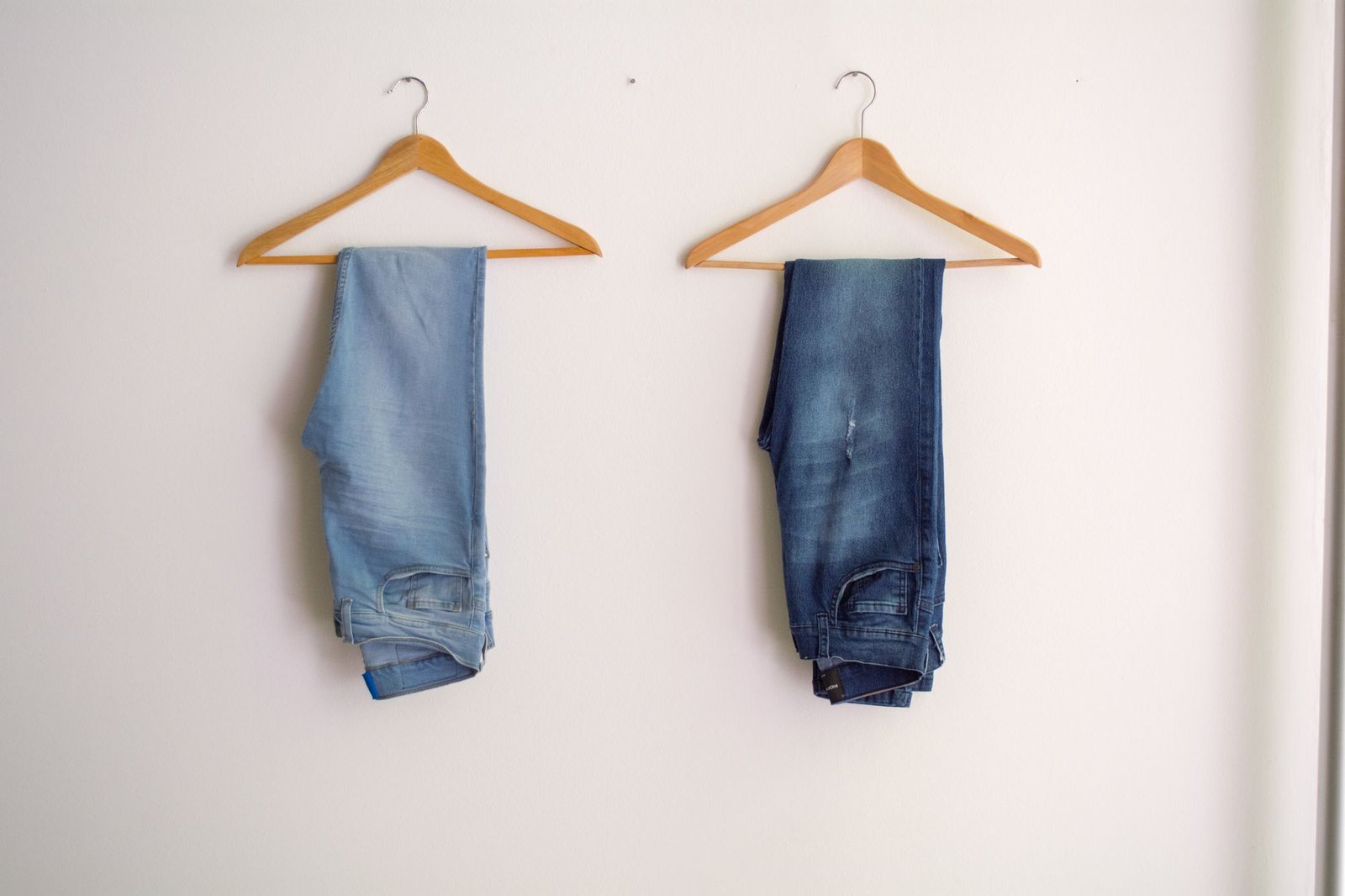 Double denim light and dark wash fashion