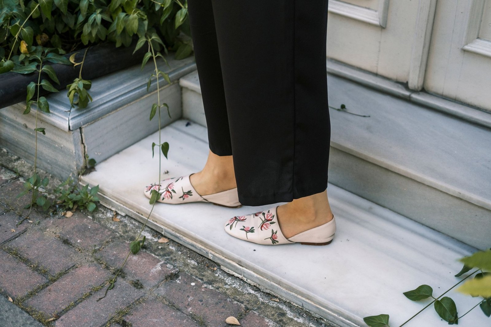 Natural espadrilles wide leg trousers women fashion casual chic