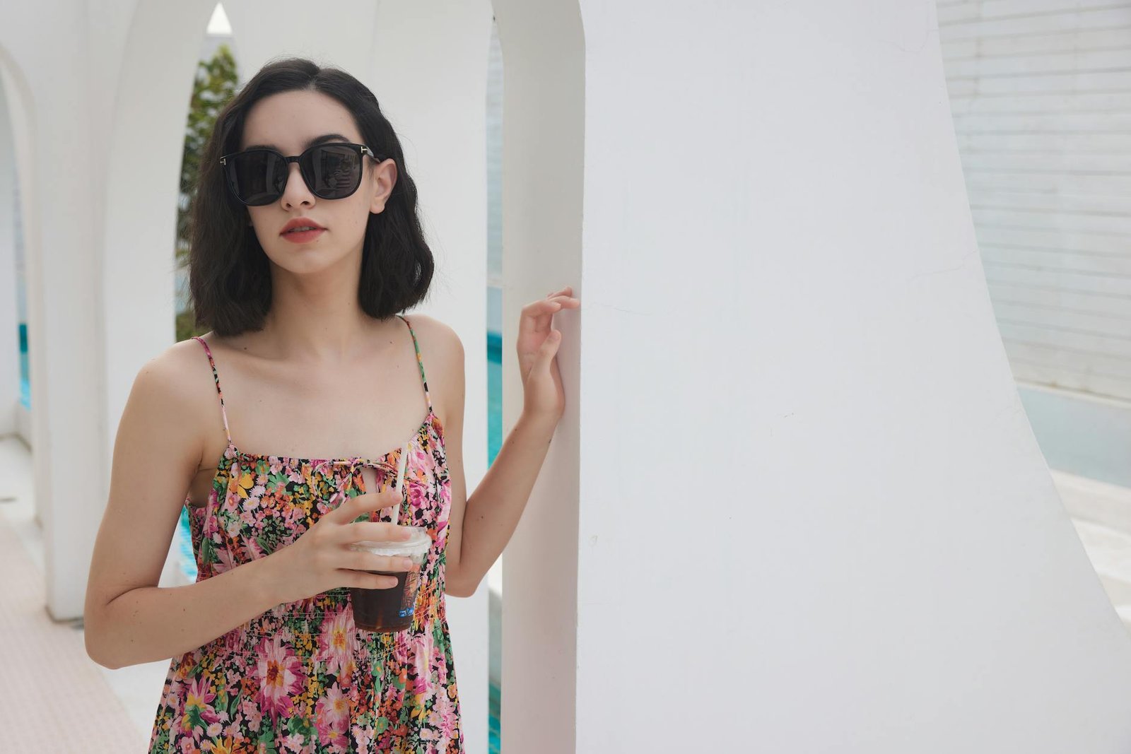 Floral dress midi women fashion elegant summer outfit