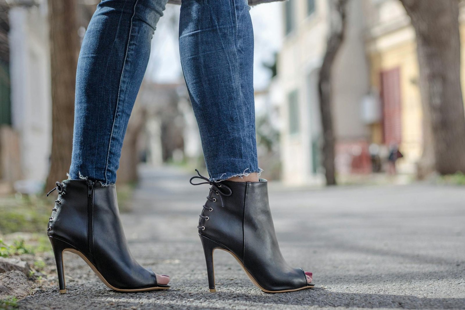 Leather jacket over midi dress casual fashion