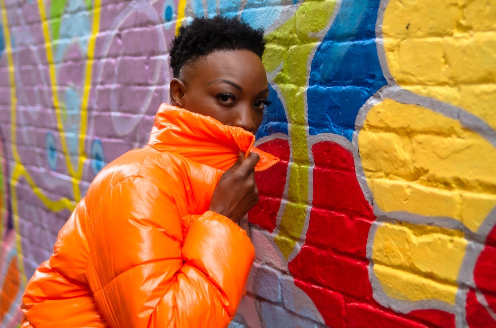 Bold colour puffer jacket winter fashion statement