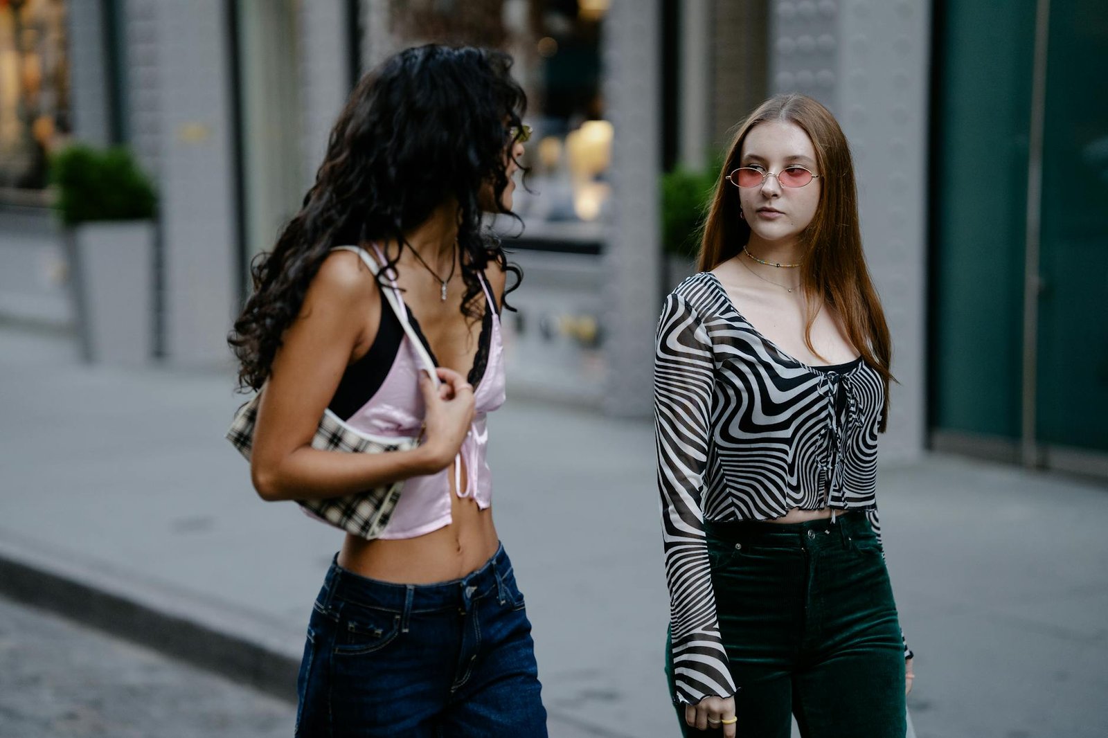 Sheer top camisole under fashion women street style outfit