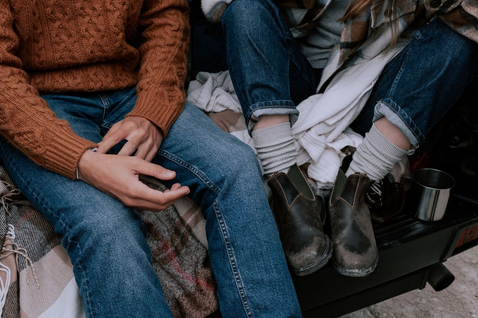 Straight leg jeans chelsea boots fitted knitwear autumn