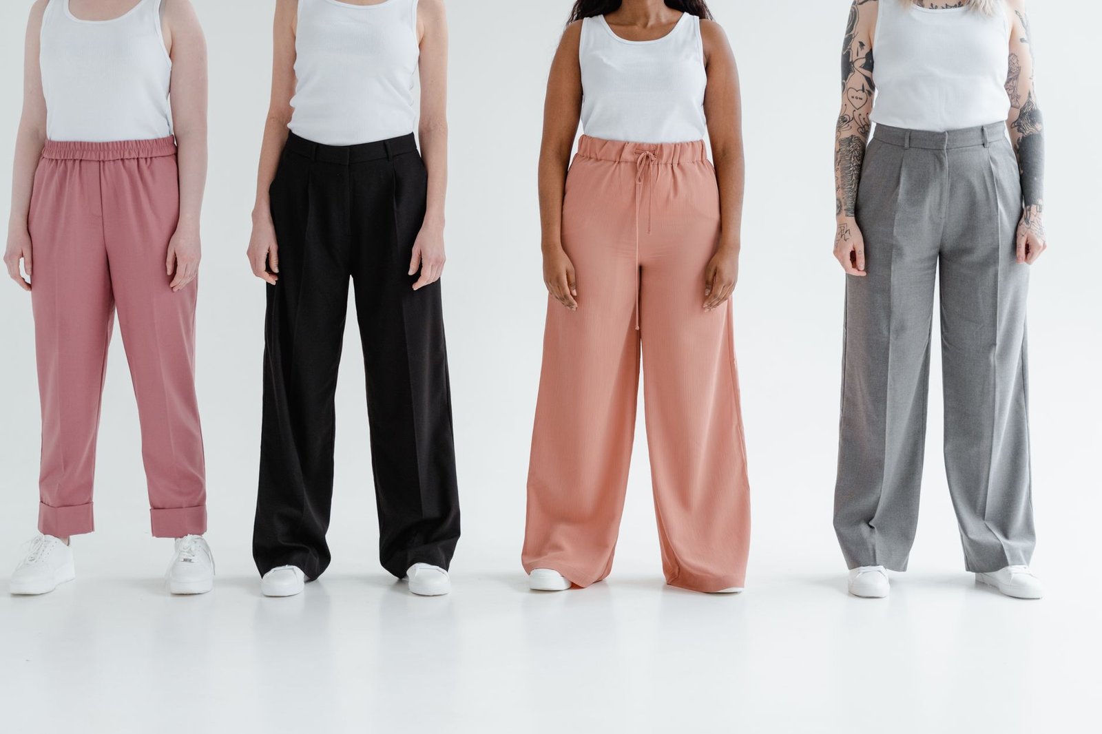 High waist trousers fitted top women fashion minimal