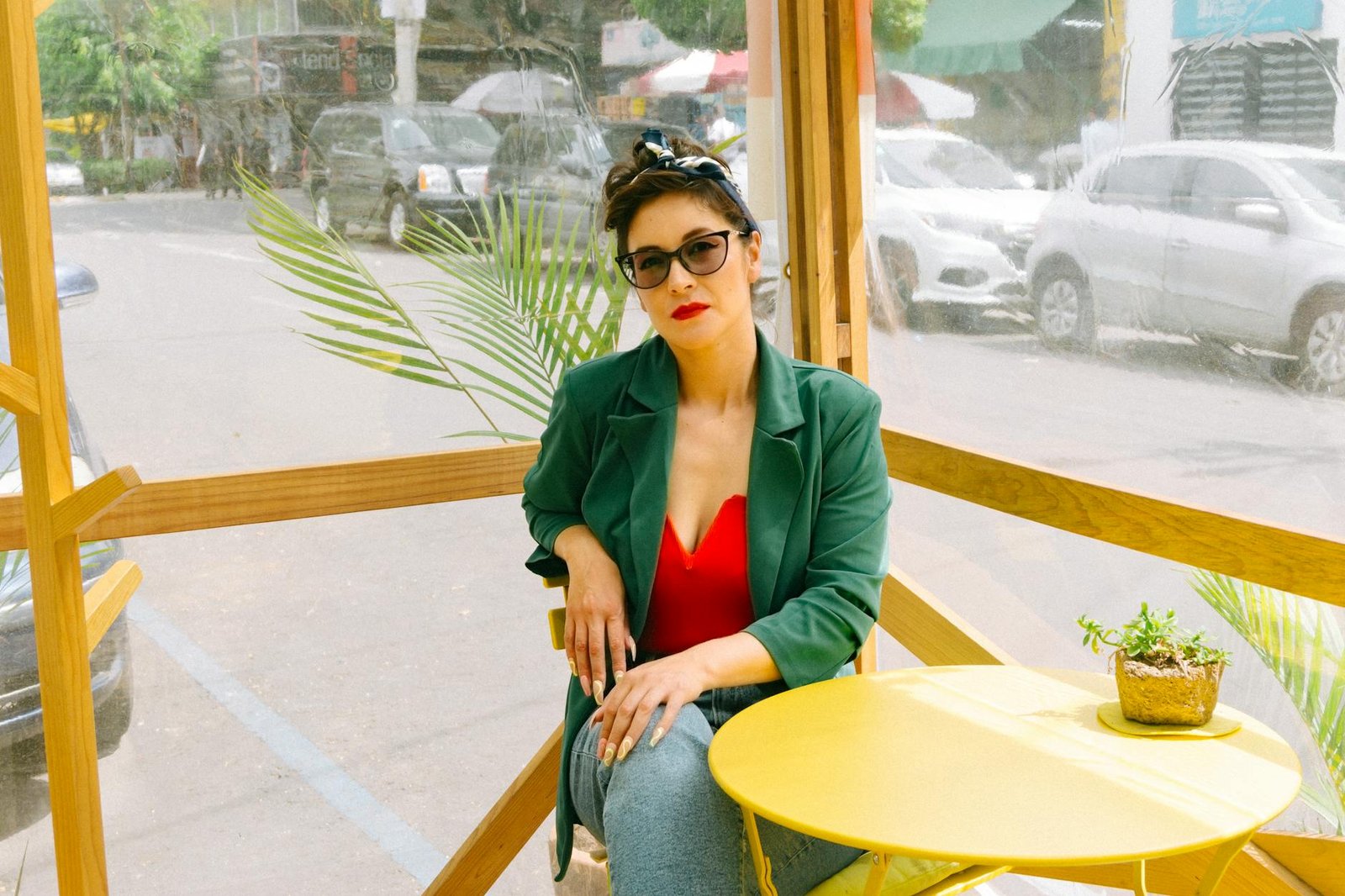 Tube top blazer smart casual fashion women outfit