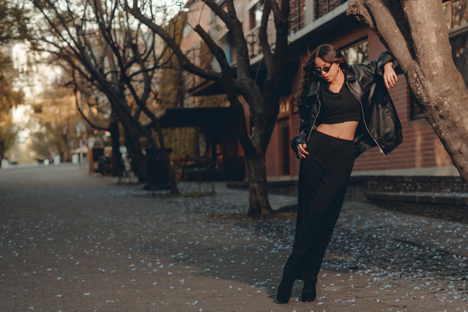 Leather waistcoat streetwear fashion casual outfit