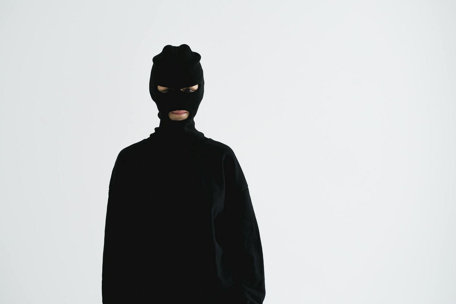 All-black minimalist outfit with tonal layering