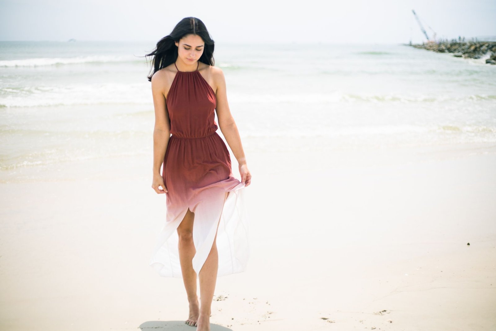 Ombre dress with smooth color transition styling
