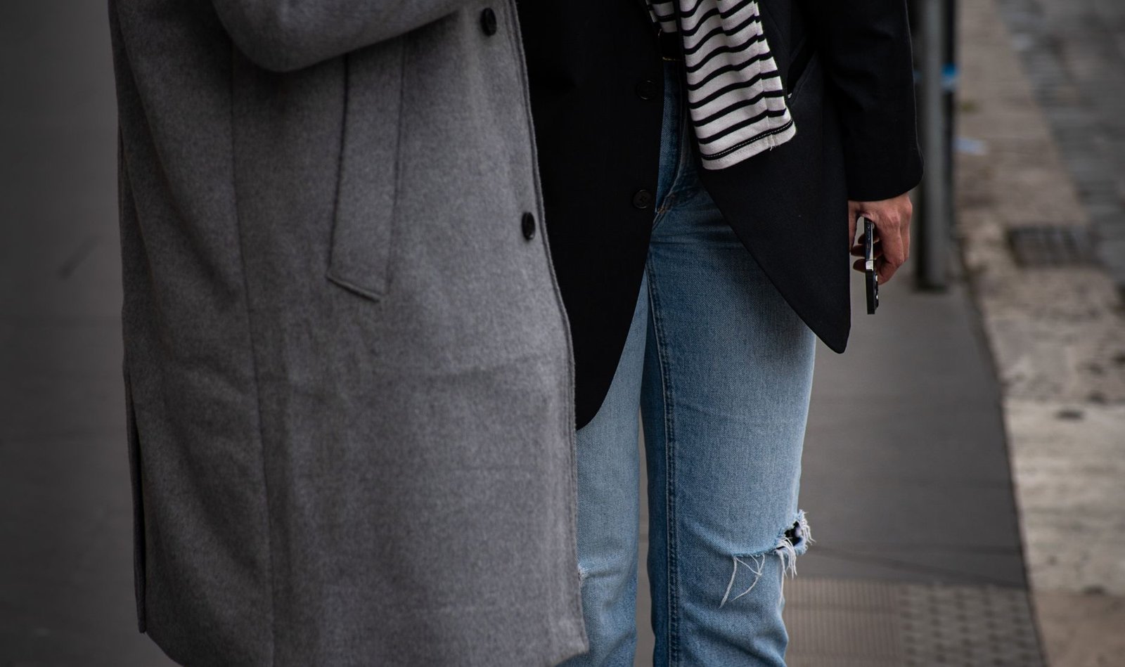 Winter streetwear layering with heavy outerwear