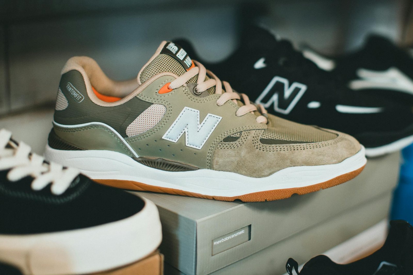 New Balance 550 with relaxed-fit denim