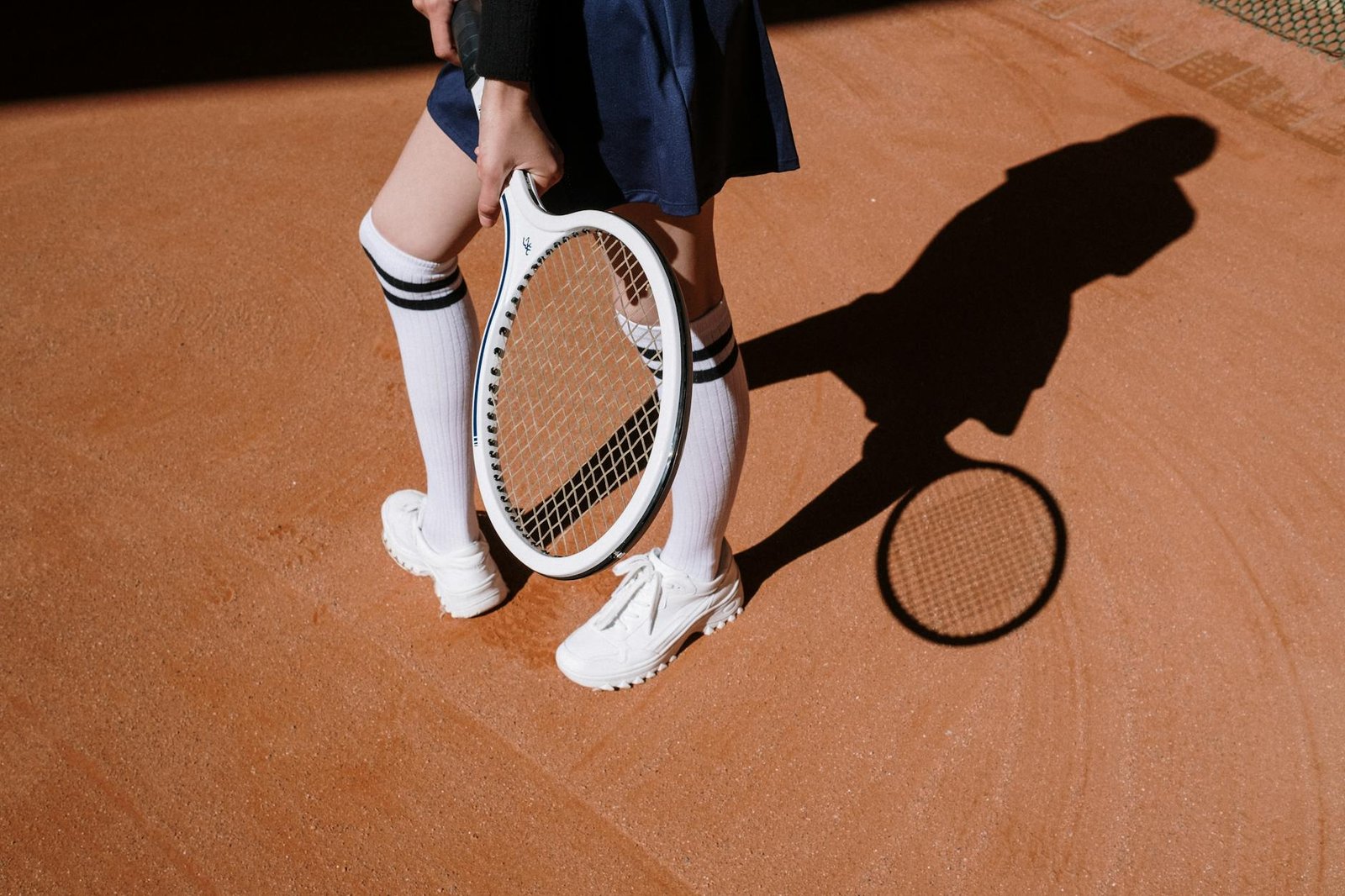 White tennis trainers socks sport-luxe outfit