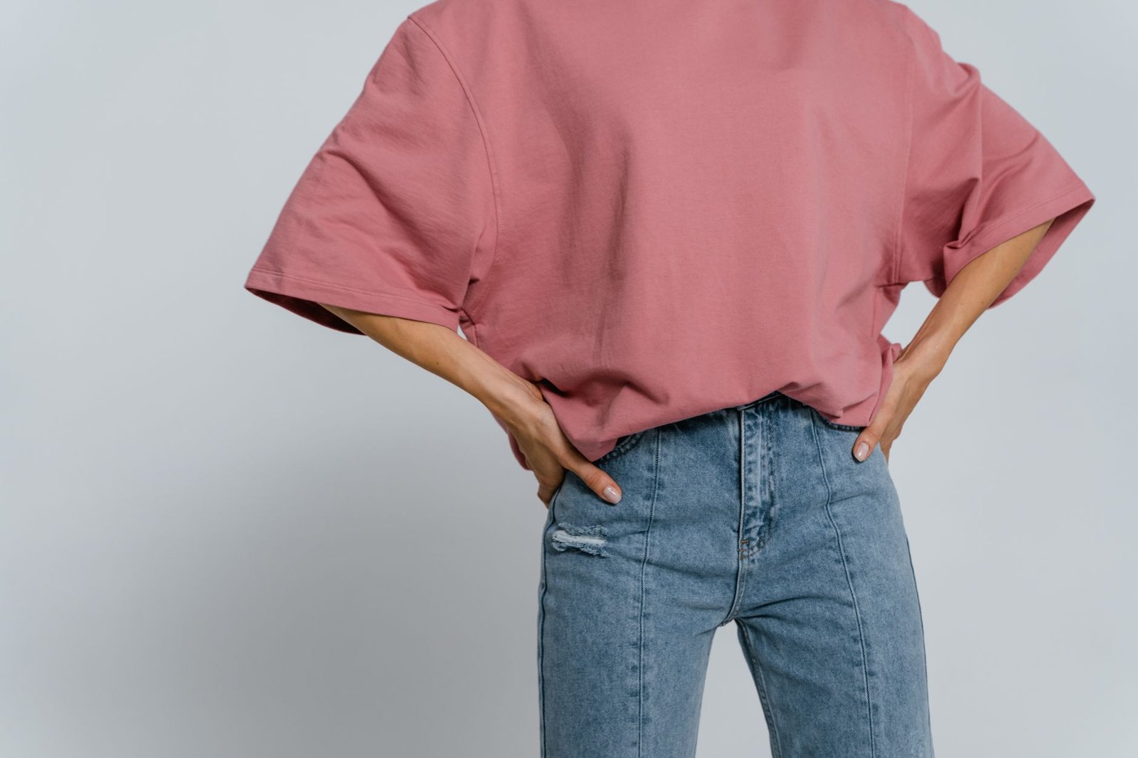 Tomboy street style oversized tee relaxed denim