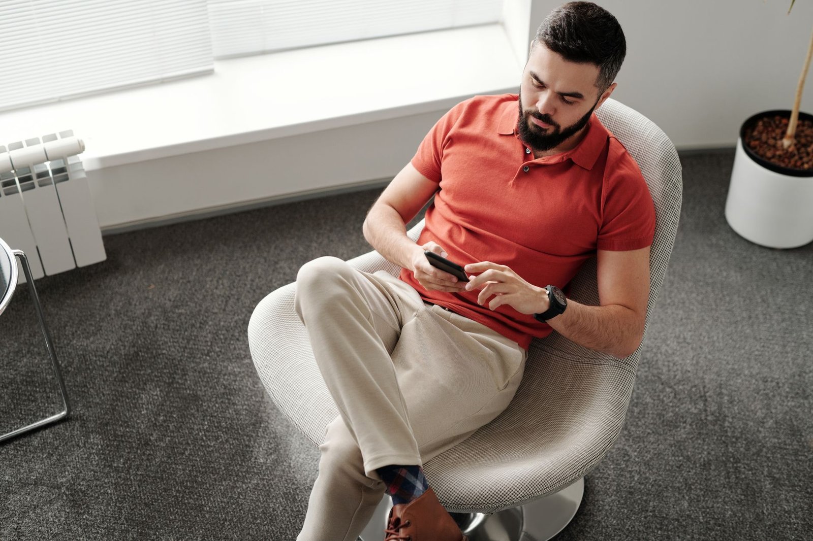 Polo shirt and chinos smart casual office